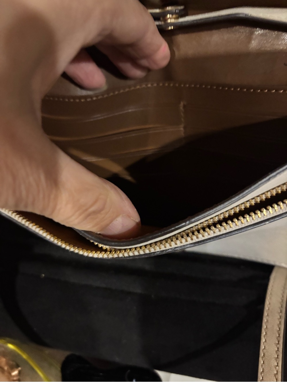 Coach Signature Canvas Crossbody in Khaki and Chalk - Picture 4 of 7